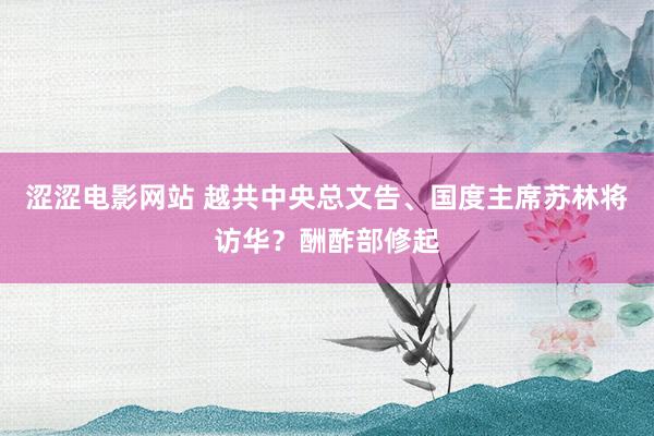 涩涩电影网站 越共中央总文告、国度主席苏林将访华?酬酢部修起