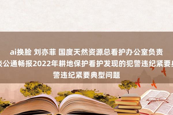 ai换脸 刘亦菲 国度天然资源总看护办公室负责东谈主谈公通畅报2022年耕地保护看护发现的犯警违纪紧要典型问题