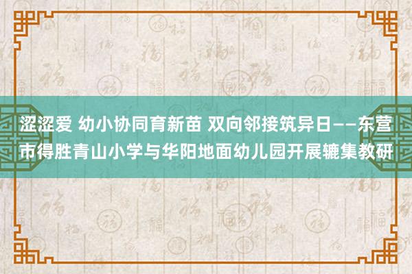 涩涩爱 幼小协同育新苗 双向邻接筑异日——东营市得胜青山小学与华阳地面幼儿园开展辘集教研