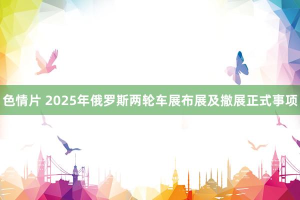 色情片 2025年俄罗斯两轮车展布展及撤展正式事项