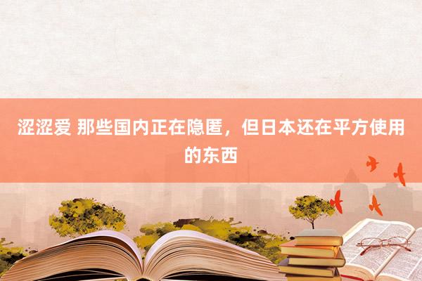 涩涩爱 那些国内正在隐匿，但日本还在平方使用的东西